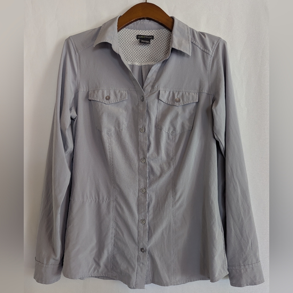 Exofficio Women's Medium Travel Hiking Shirt L/S Light Packable Stretchy REI